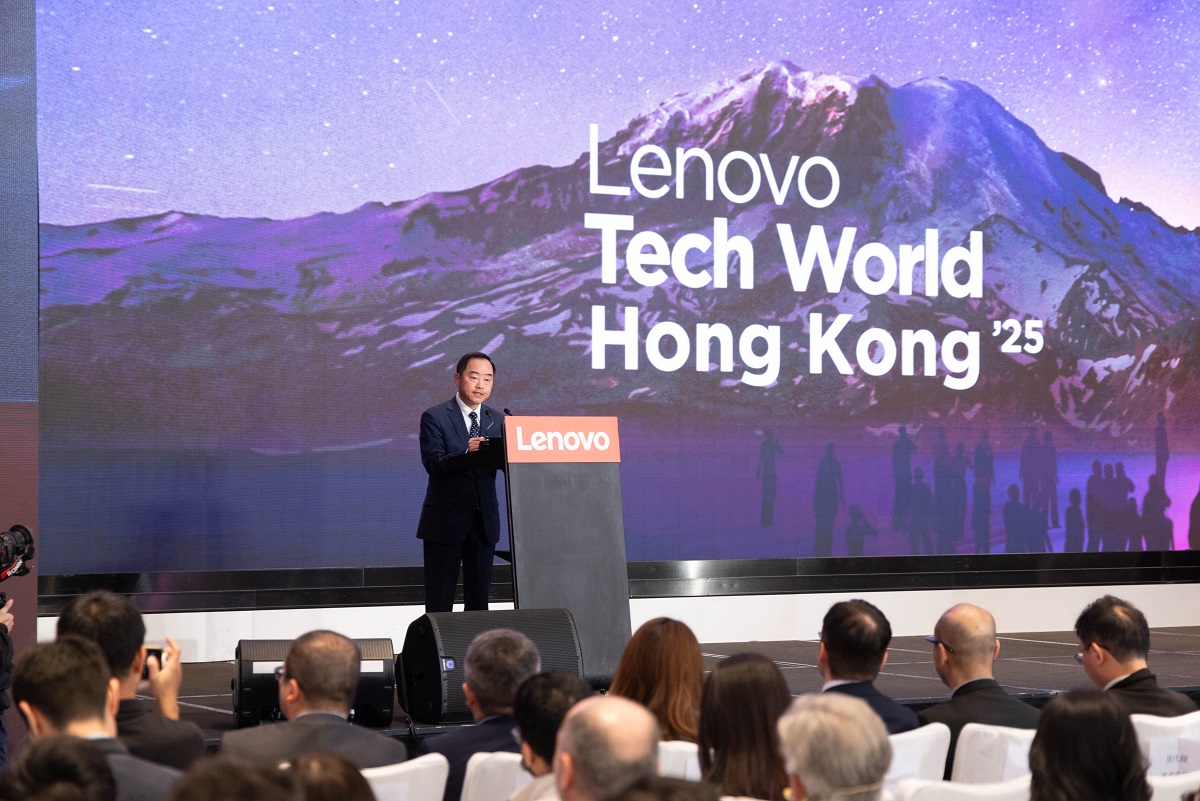 Ir Tony Wong, Commissioner for Digital Policy, delivered opening remarks at the “Lenovo Tech World Hong Kong ’25”.