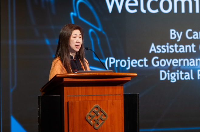 Ms Candy Chan, Assistant Commissioner (Project Governance and Cybersecurity), delivered a speech at “PolyU x NuttyShell Cybersecurity CTF 2025 Prize Presentation Ceremony”.