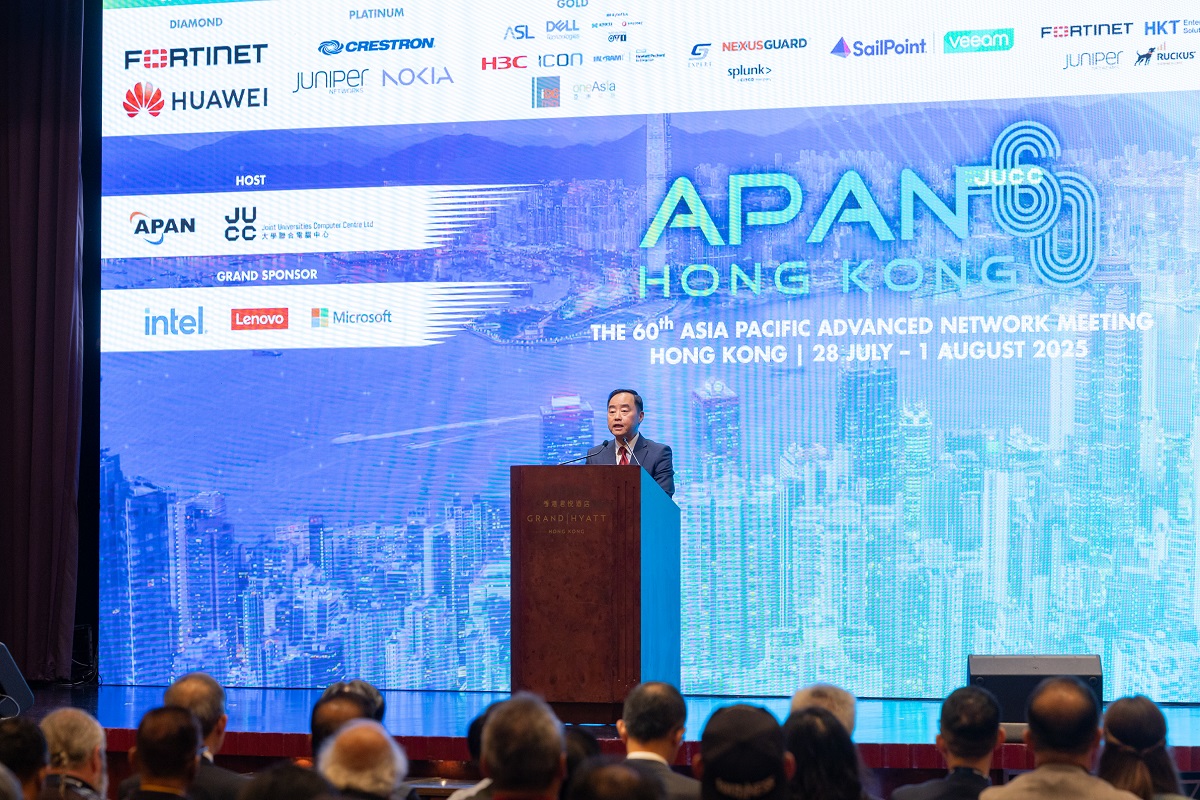 Ir Tony Wong, Commissioner for Digital Policy, delivered a speech at the opening ceremony of “60th Asia Pacific Advanced Network (APAN) Meeting”