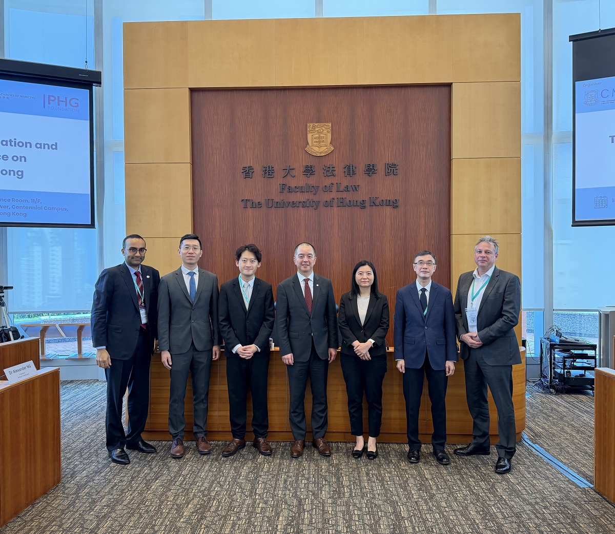 The Assistant Commissioner (Data Applications), Mr Brian Sun, (second right), in a group photo with representatives of the organisers and guests.