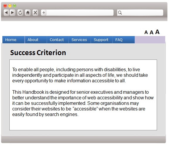 A webpage sample containing no section heading.