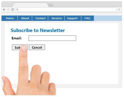 A webpage sample with larger buttons.