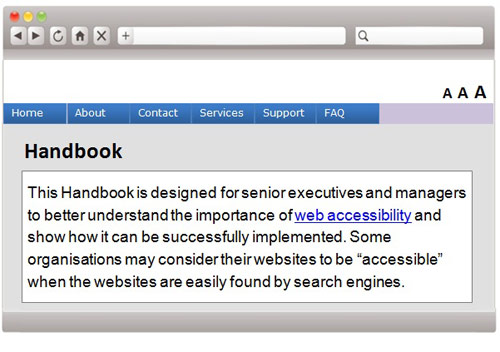 A webpage sample with unusual words or phrases linked to a glossary.