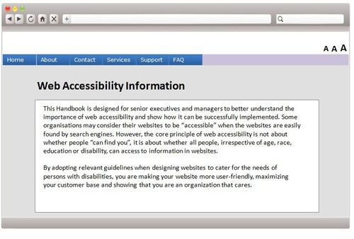 A webpage sample containing content with high complexity.