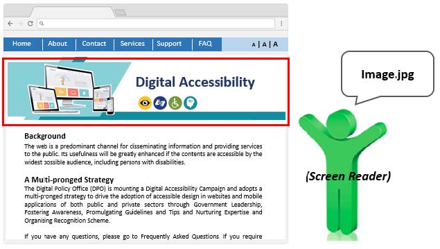 If improper text alternative assigned screen reader user is unable to understand the meaning of the image.