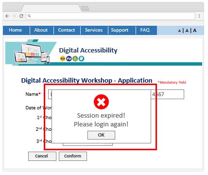 A website sample displaying a popup indicating that the user only has 2 minutes left to complete a transaction, with an ''Extend Time Limit'' button.