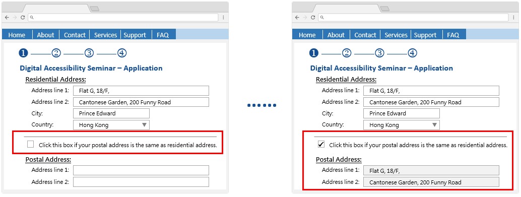 A mechanism simply help user reduce the data input redundancy.