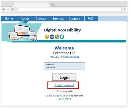 Recall password method