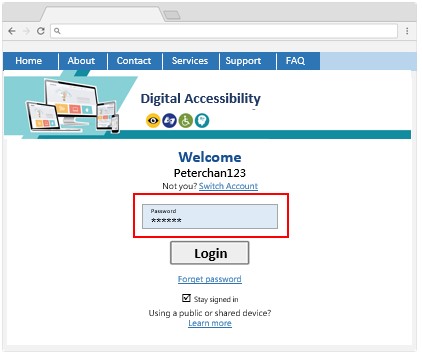 Password save method