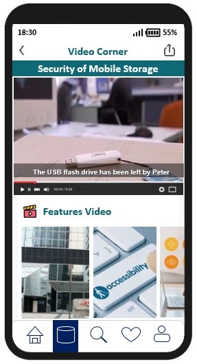 A sample mobile application page showing a video recorded without sign language description.