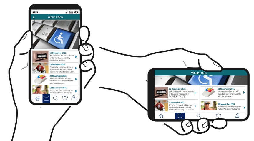 Users can view the content in the orientation that suits them best.