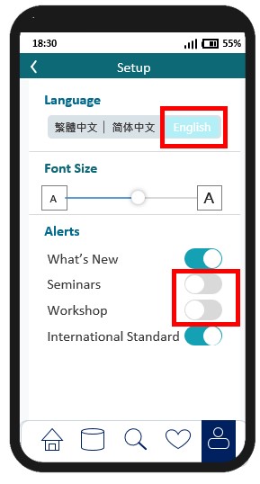 Mobile application's button with poor contrast with the background.