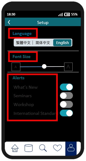Poor contrast text with background in the mobile application dark mode.