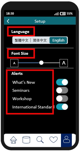 A higher contrast text in the mobile application dark mode, .