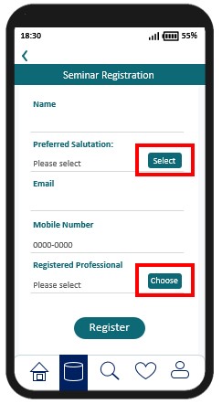 A sample mobile application page containing two buttons for the same function but having different label descriptions.