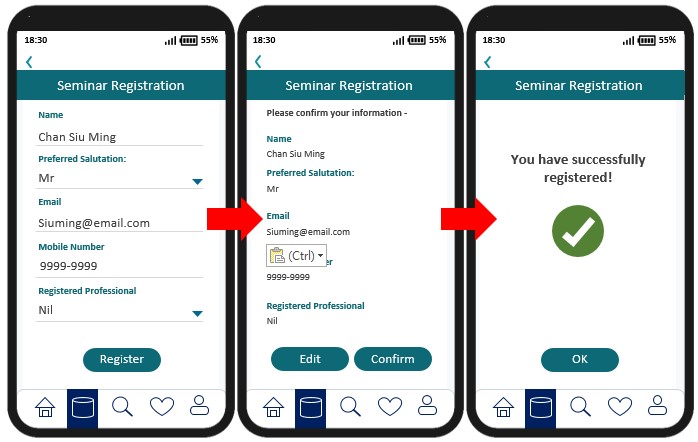 A sample mobile application page with a button to “Confirm Order” so as to allow details to be changed before final submission.