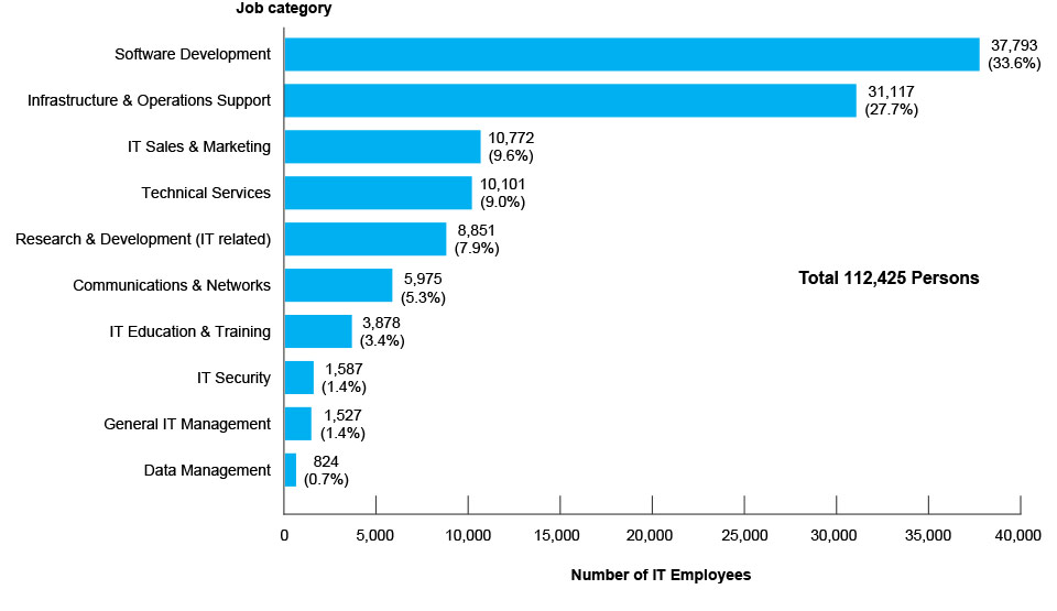 IT Employees by Job Category (Year 2022)