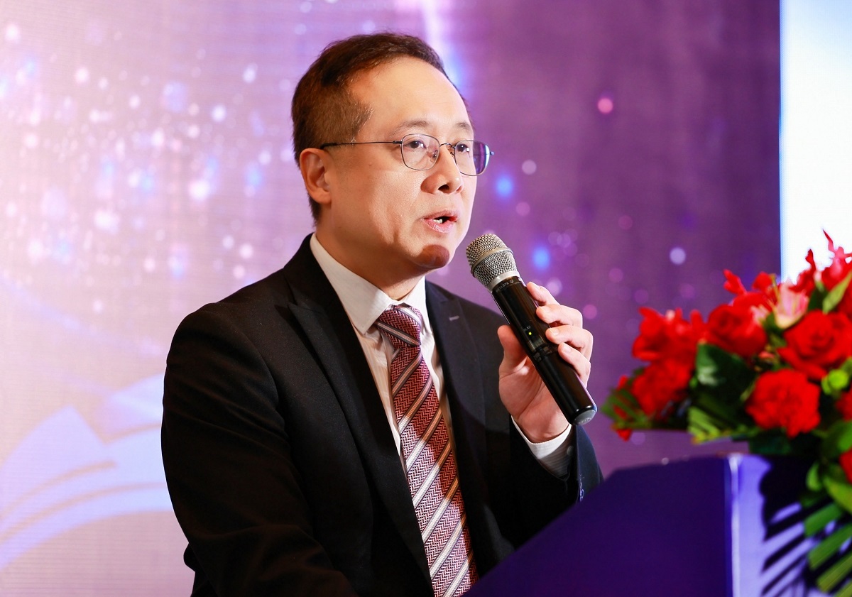 副政府资讯科技总监黄敬文在「第七届深港澳大数据论坛」致辞。