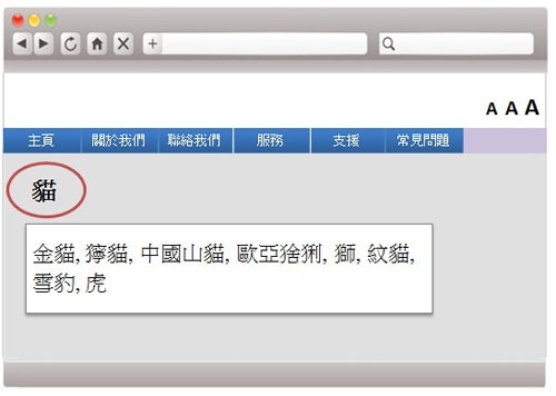 这个网页范例的标题为「猫」，意思不够明确。