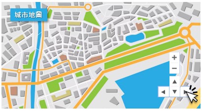使用者可以透过按钮替代拖曳移动以观看地图