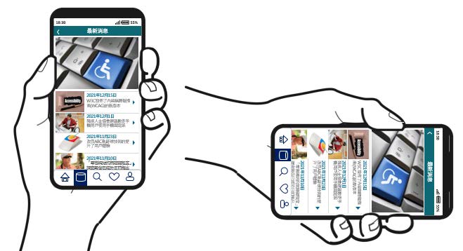 使用者无法变更内容显示方向。